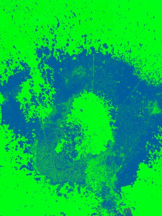 Galaxy explosion acid green
